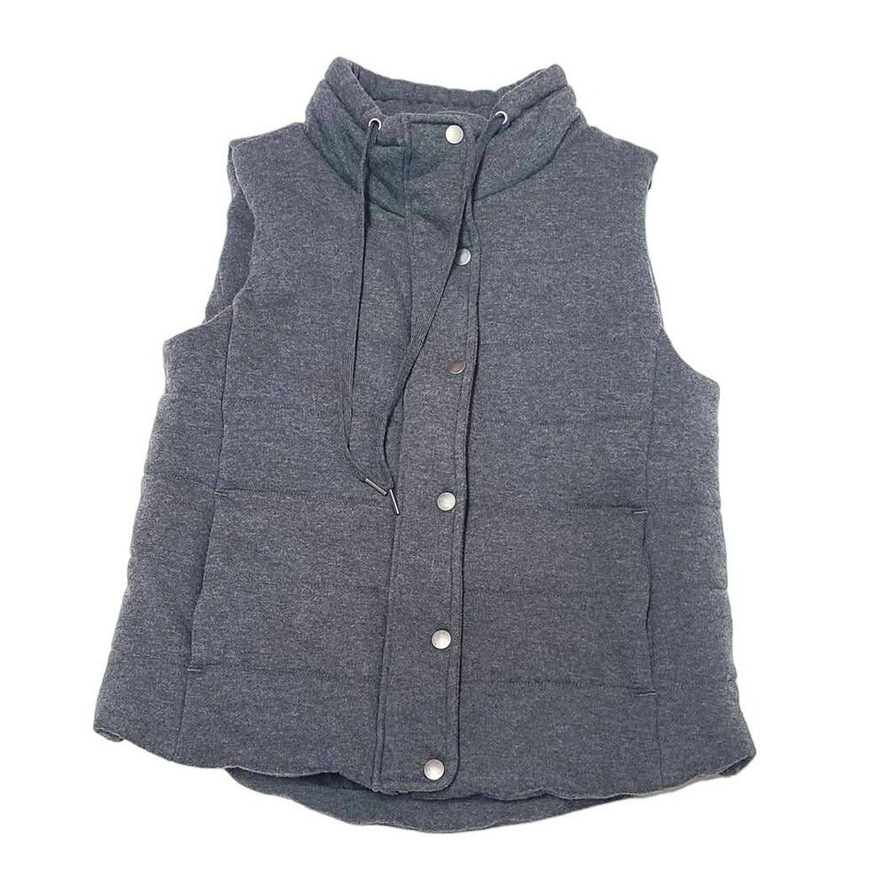 Staccato grey puffer vest zip up women's medium